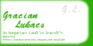 gracian lukacs business card